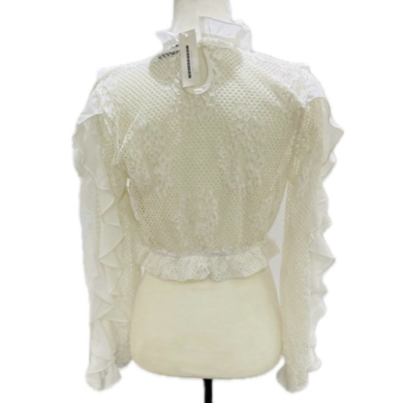 CBR Coquette Girl White Lace Ruffle Blouse - Picture 2 of 13